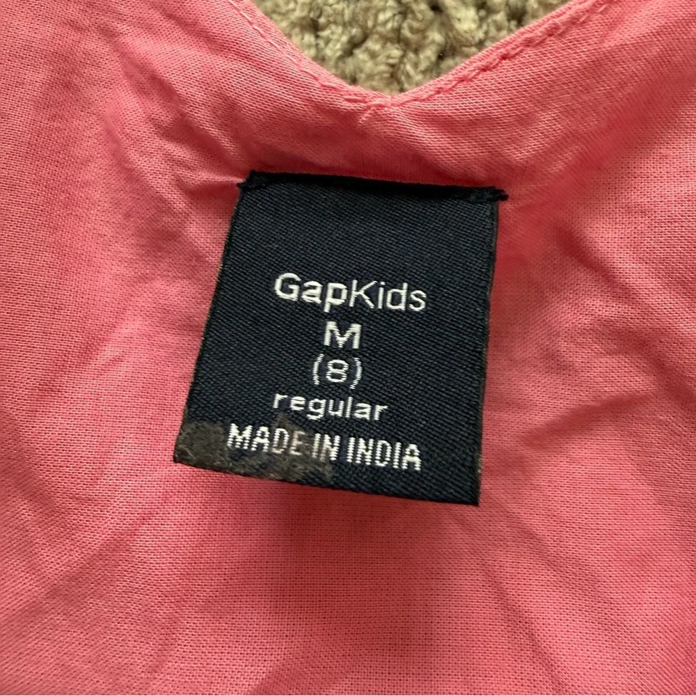 Gap Kids Pink Eyelet Dress Size M 8 Cotton Sleeveless Summer Dress‎